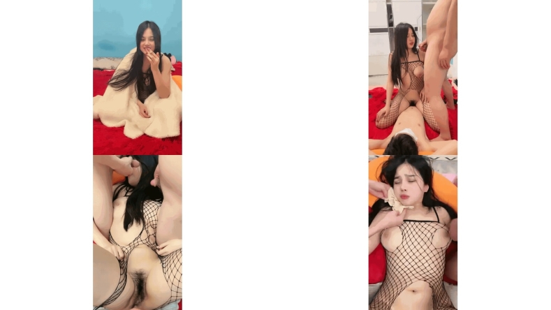 甜美新疆小姐姐连体网袜4P名场面吸吮舔屌口活一流，一个操逼旁边两个打飞机，轮流上阵搞舒服了