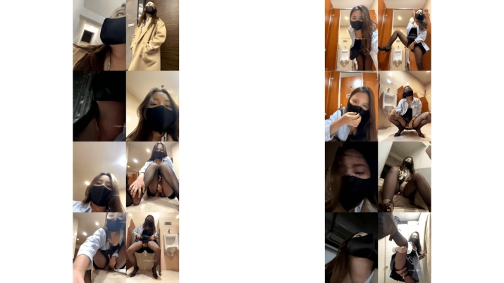 LoveLynn_骚母狗户外男厕所跳蛋喷水大秀_时不时看看后面有没人012