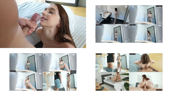 Stepbro Watches Melanie Play With Her Fuck Hole In The Bathroom