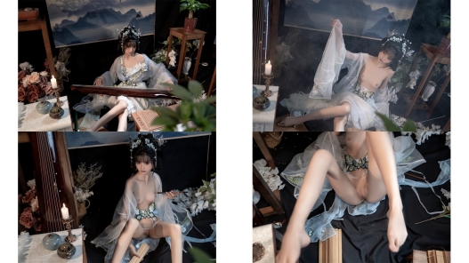 高端絕美 私拍超火爆網紅喵小吉黃金拍檔金魚kinngyo新作蒼梧瑤畫風美到爆炸 酥乳小穴誘人至極