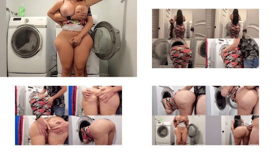 Big Ass Stepmom fucks her porn addict Stepson In The Laundry Room