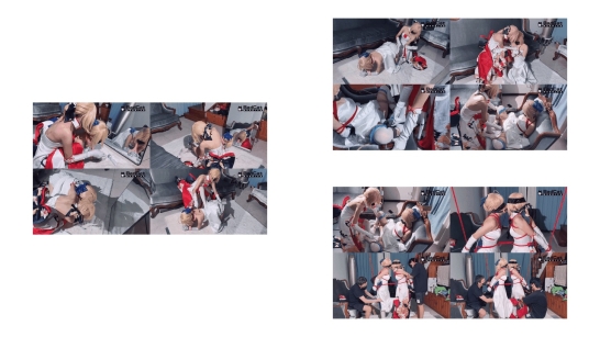 双女Saber Cos 枷锁 跪侍 对镜羞辱 最后两人一起惨遭表哥和摄影师的强制猥亵！